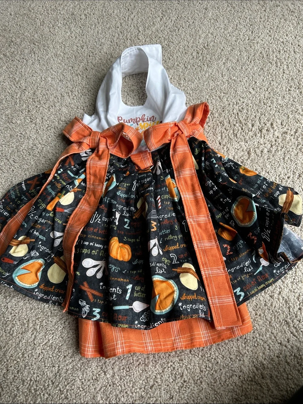BEAUTIFUL FALL/THANKSGIVING PUPPY HARNESS DRESS